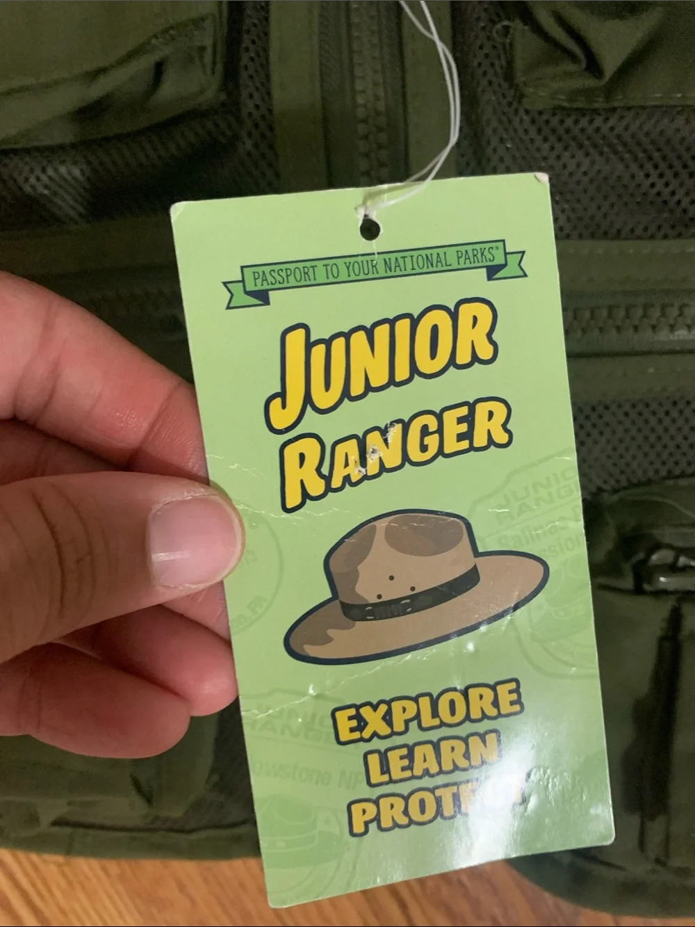 Junior Ranger Explorer Utility Vest in Olive Green